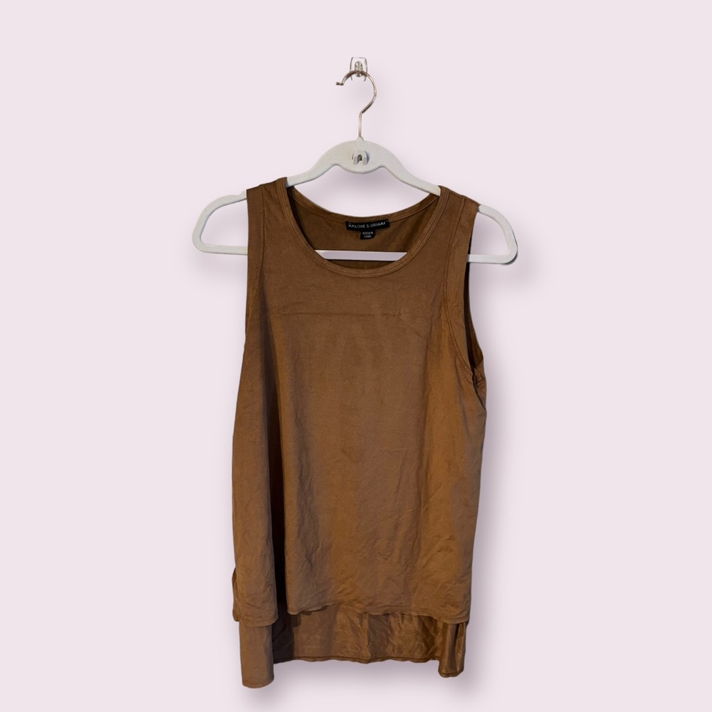 Harlowe & Graham Slightly Suede Short-Long Tank Top